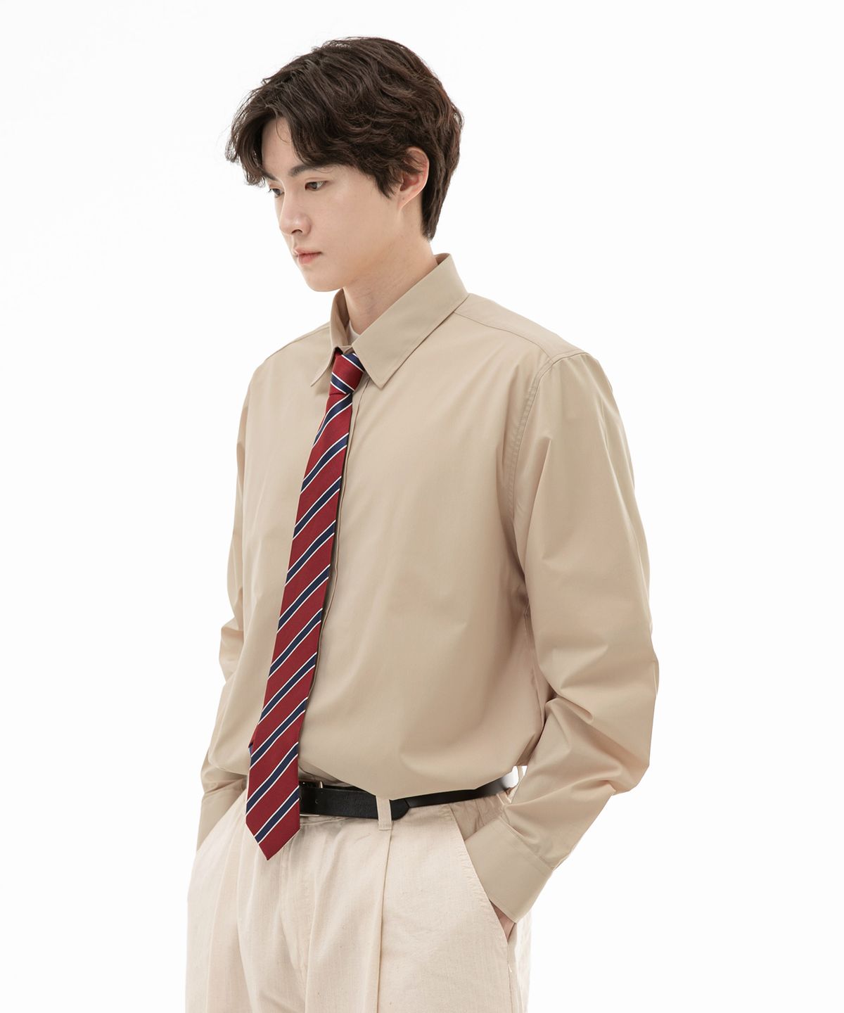 컨셉비(CONCEPTB) 퓨어 스판 셔츠 베이지