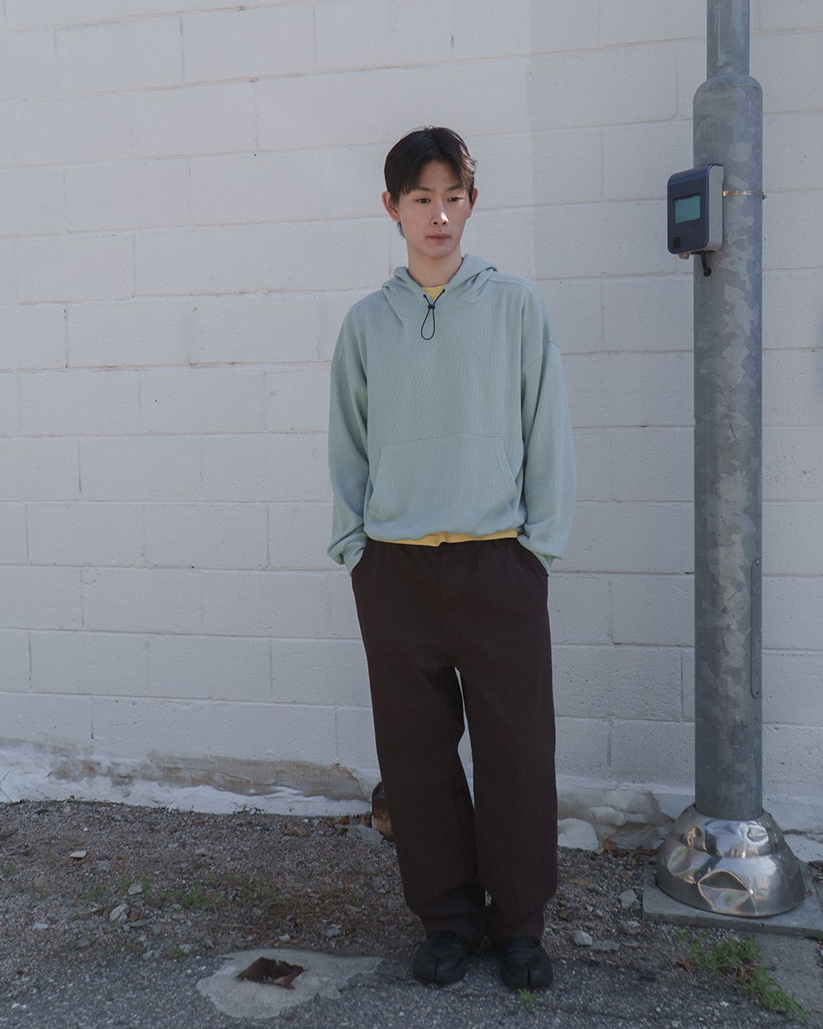 사일런트실러블(SILENTSYLLABLE) Cord waffle hoodie / Mint