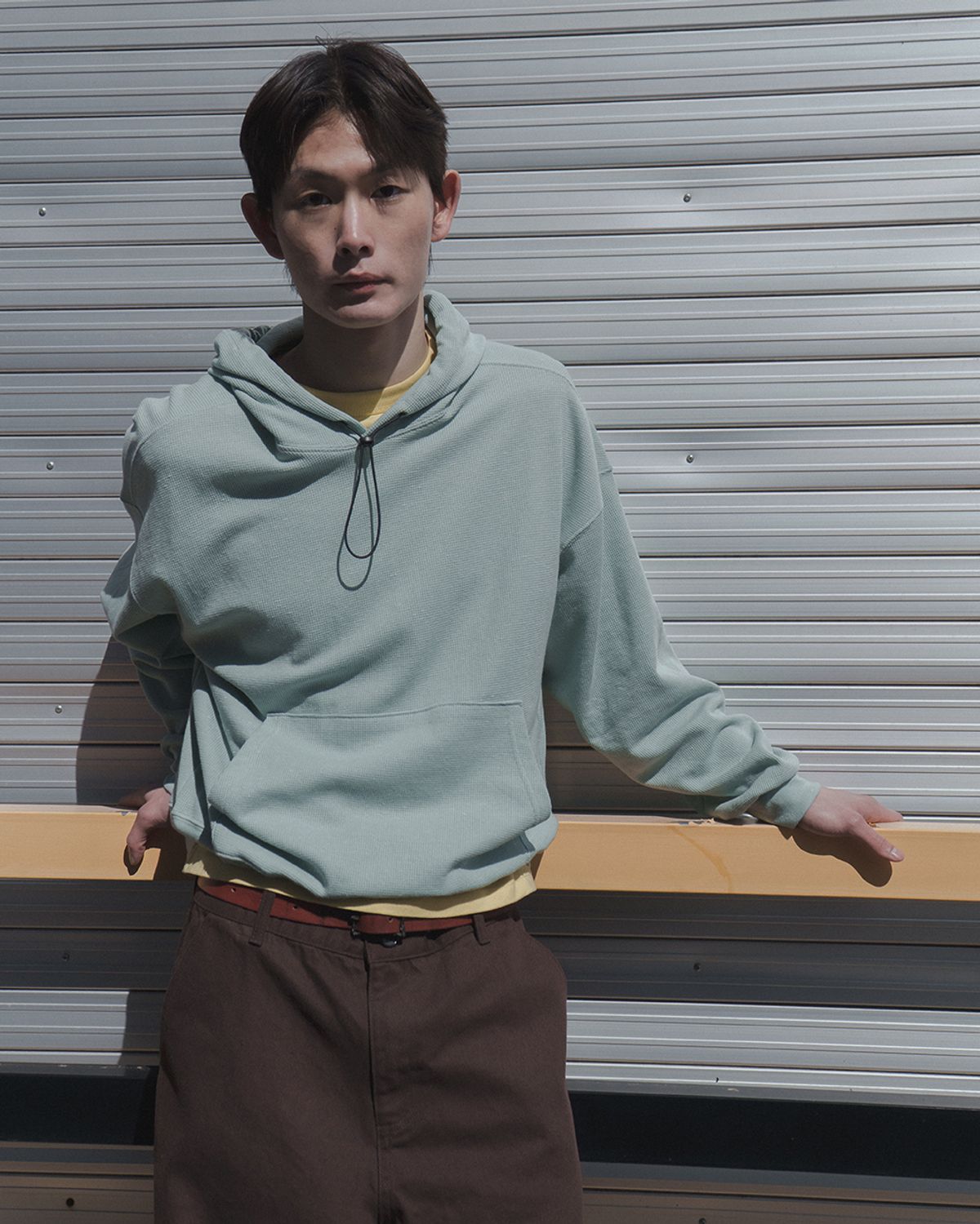 사일런트실러블(SILENTSYLLABLE) Cord waffle hoodie / Mint
