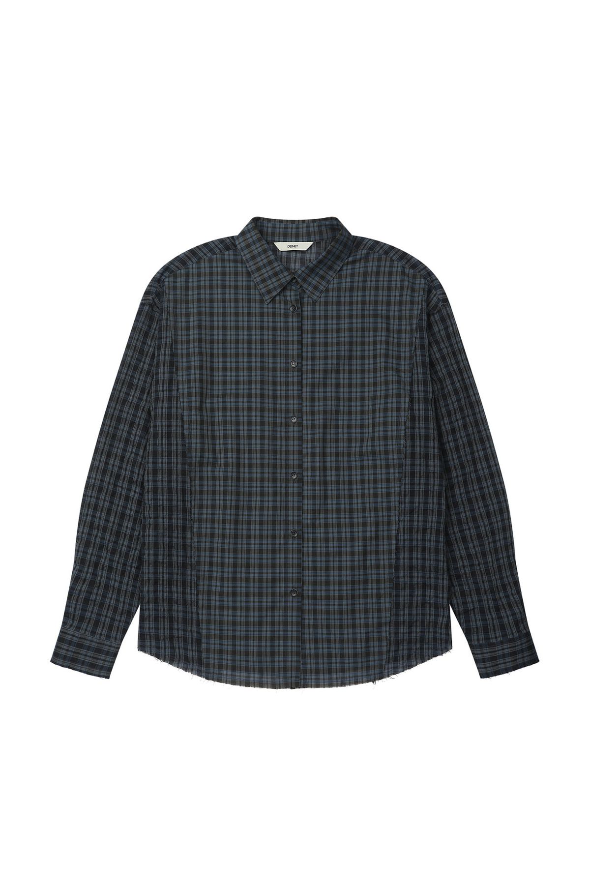 다이닛(DEINET) CHECKERED POINT OVERFIT SHIRT IN NAVY