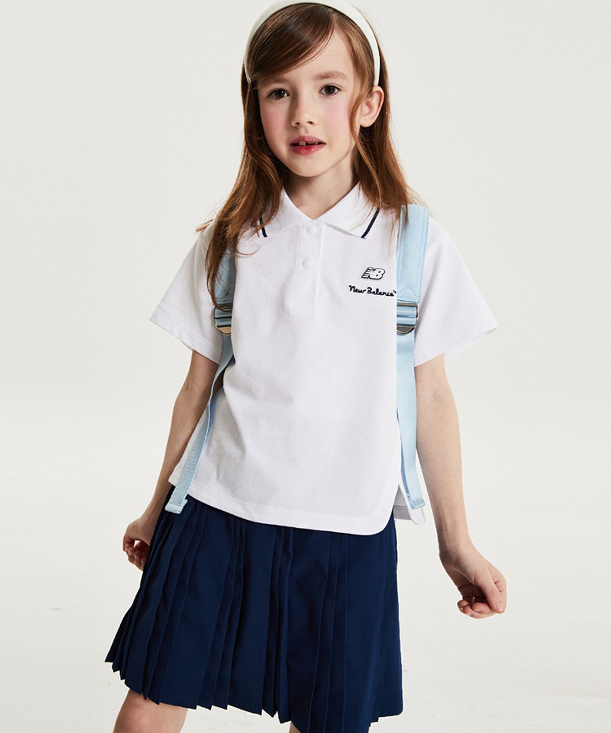 뉴발란스 키즈(NEWBALANCEKIDS) NBgC_아동 여아 카라 티셔츠 스커트 셋업 NK9YG2881G10