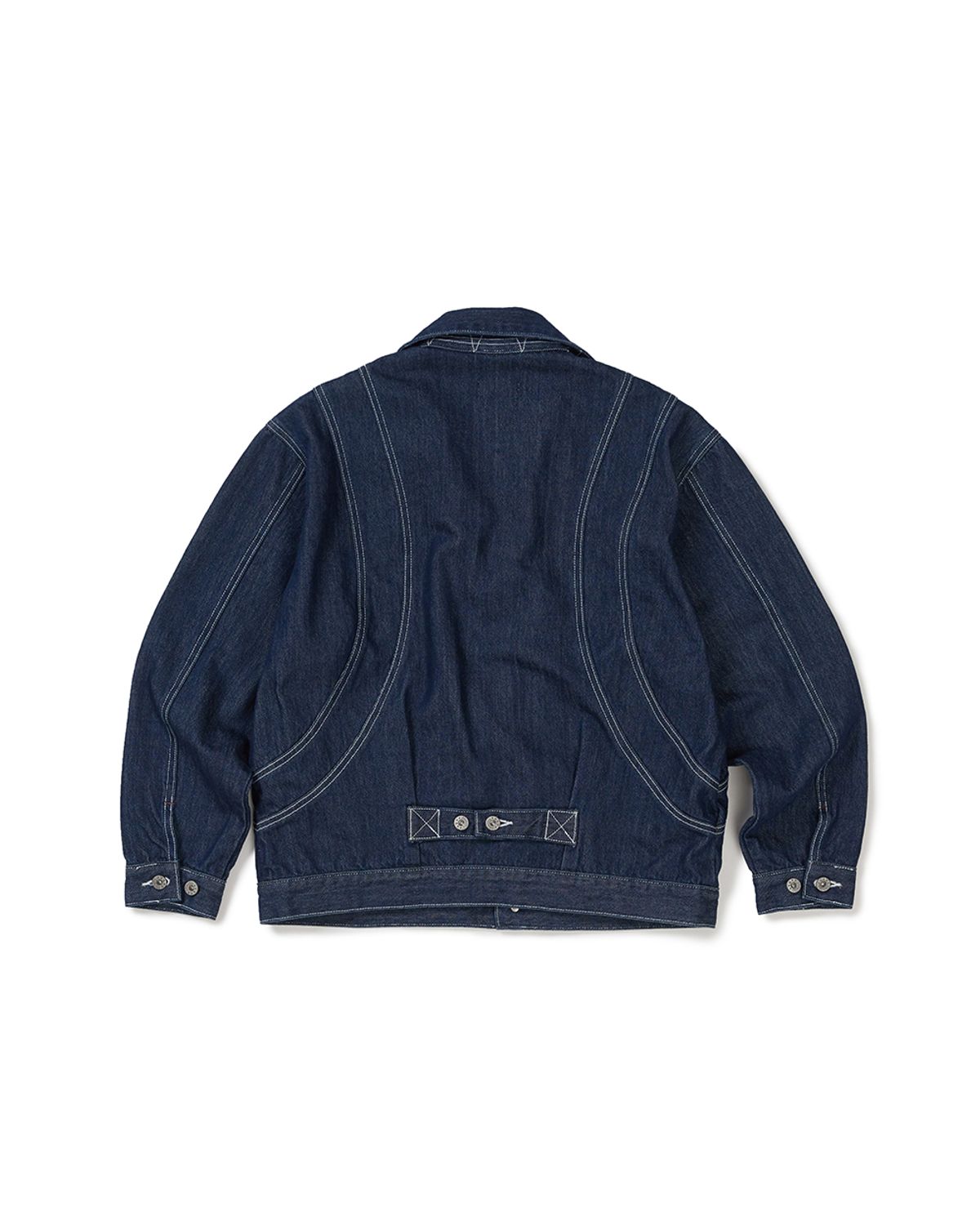 카락터(KARACTOR) Arc panel denim blouson / Indigo