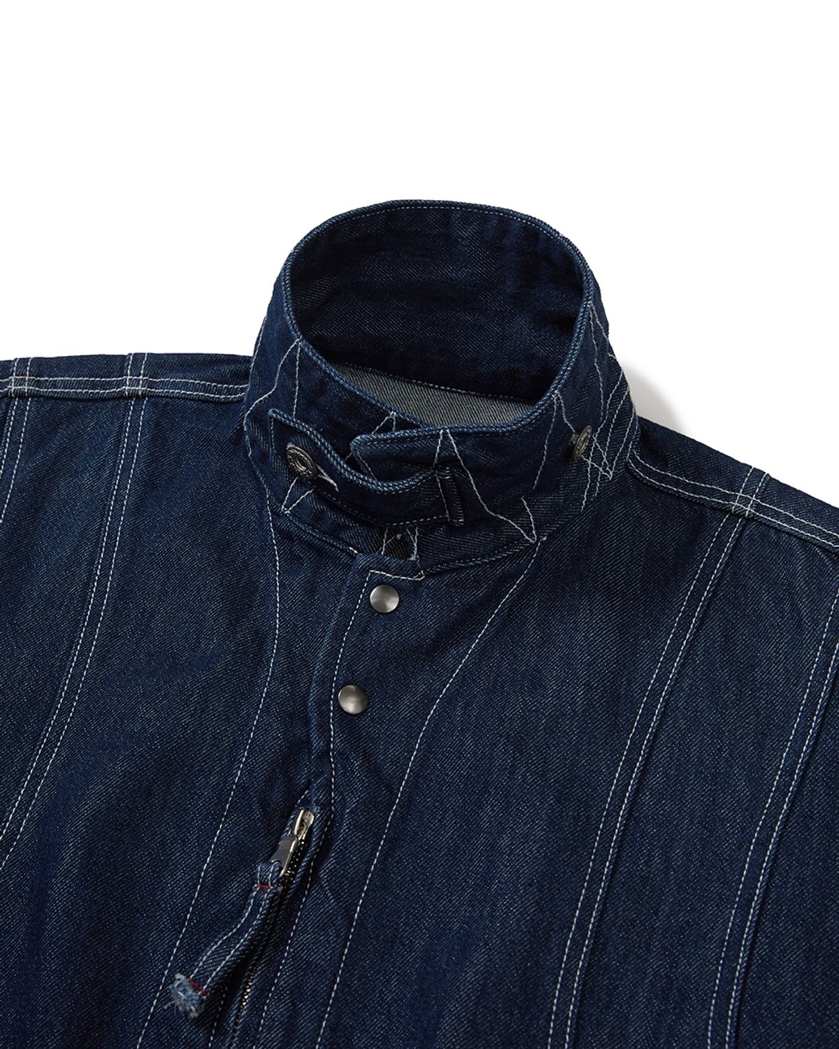 카락터(KARACTOR) Arc panel denim blouson / Indigo