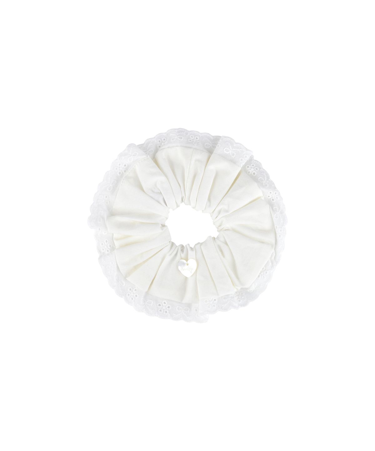 마리떼 키즈(MARITHÉ KIDS) KIDS W LACE HAIR SCRUNCHIE white