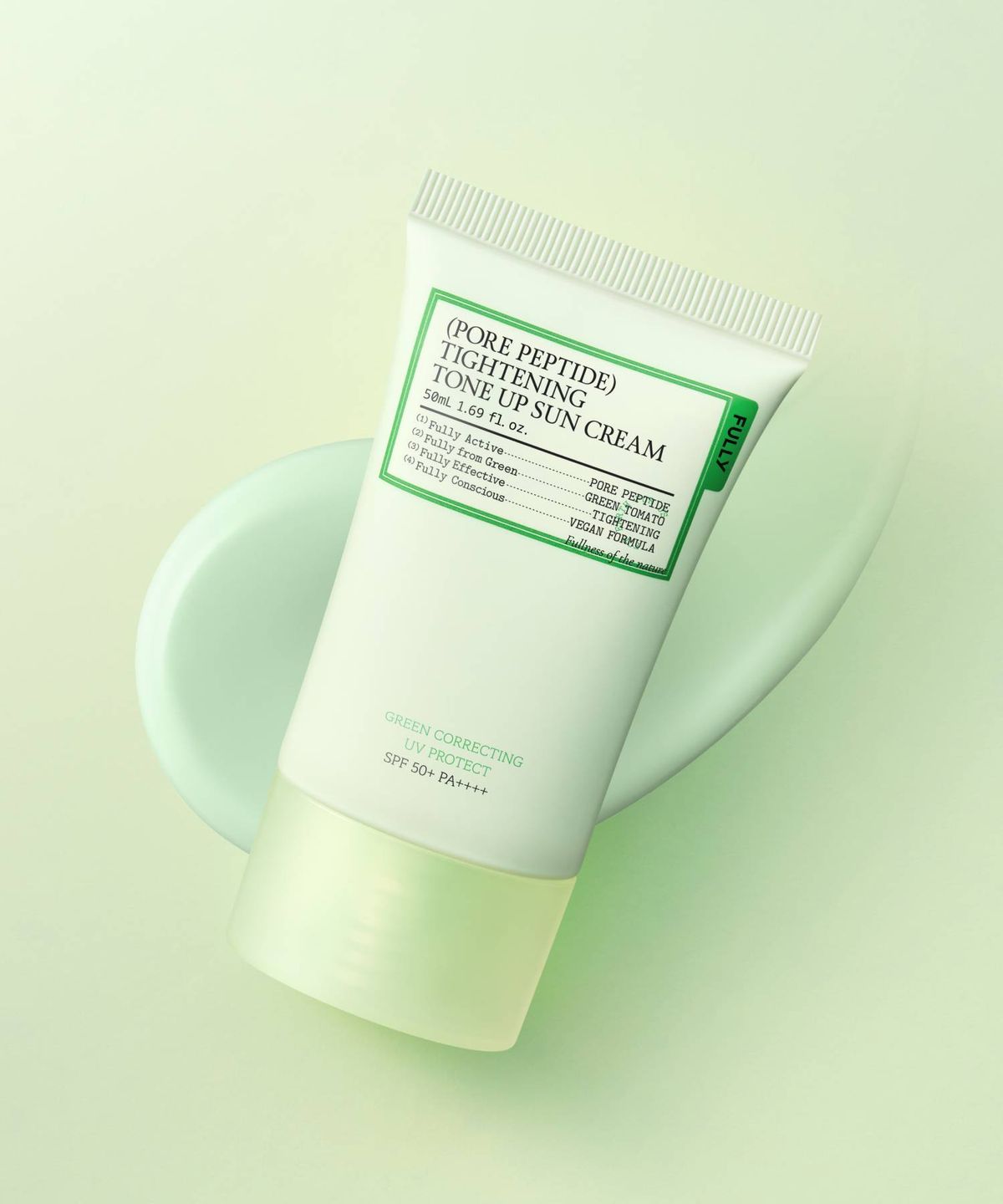 풀리(FULLY) [SET] 쌀세라 선크림 50ml + 포어 펩타이드 타이트닝 톤업선크림 50ml (그린)
