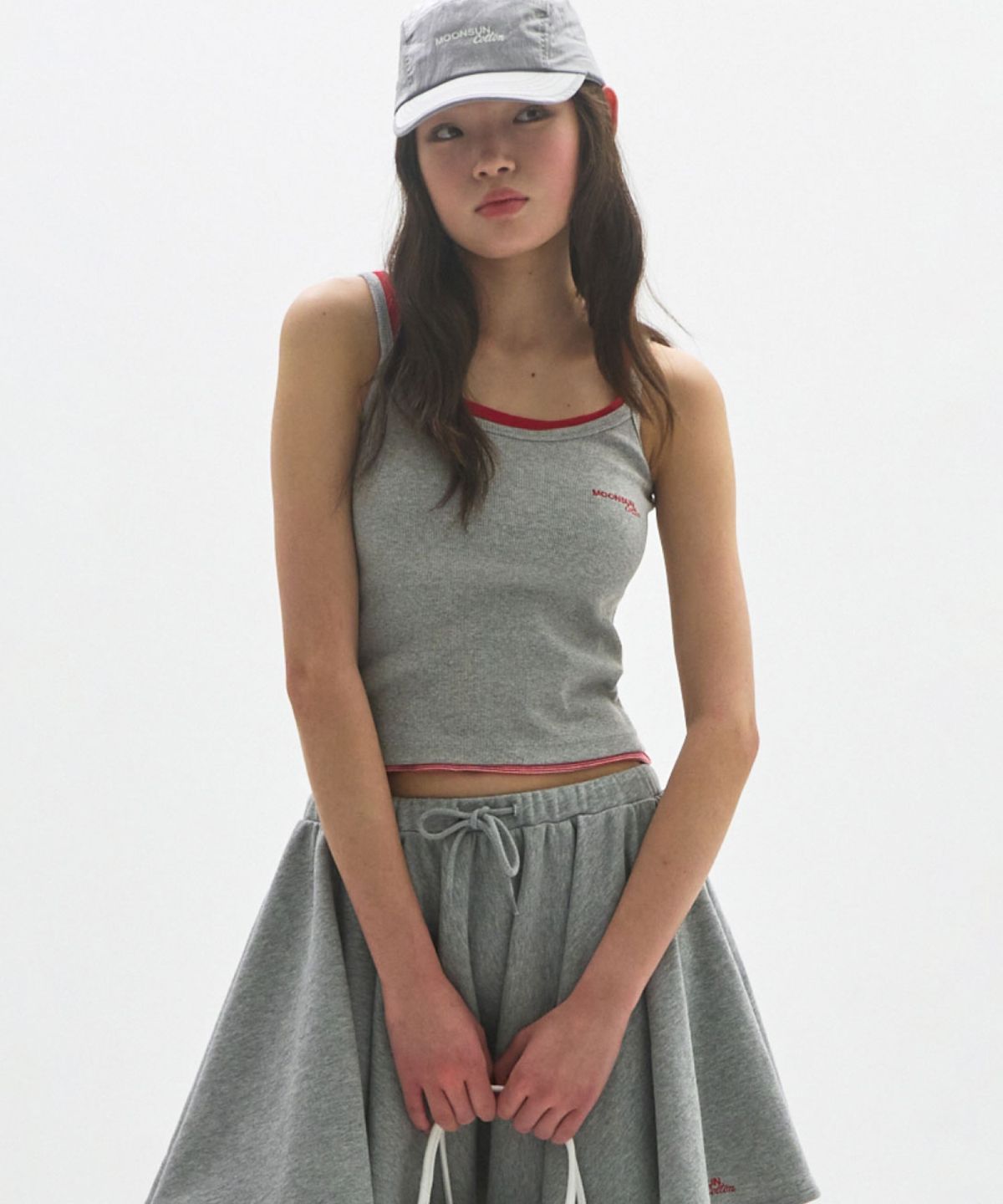 문선 아카이브(MOONSUN ARCHIVE) M.C Classic Logo Sleeveless Top / GRAY
