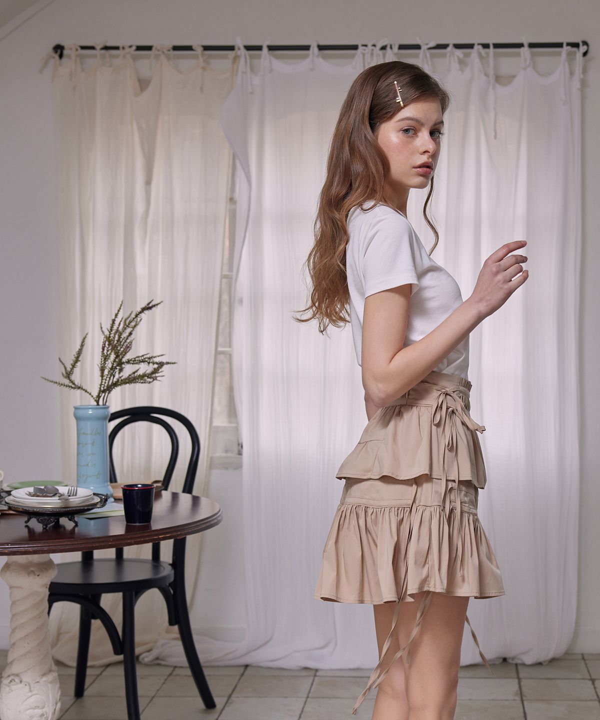 라피네아뜰리에(RAFFINE ATELIER) 레이어드 러플 스커트