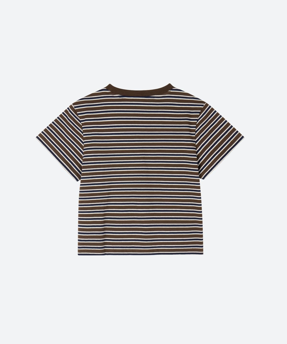 문선 아카이브(MOONSUN ARCHIVE) M.C Stripe Baby T-Shirt / KHAKI BROWN STRIPE