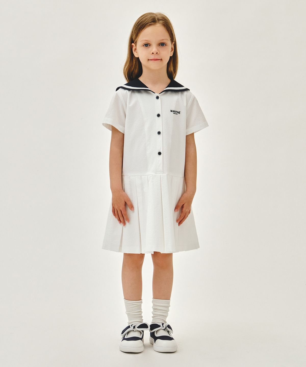 마리떼 키즈(MARITHÉ KIDS) KIDS W SAILOR MARINE DRESS white