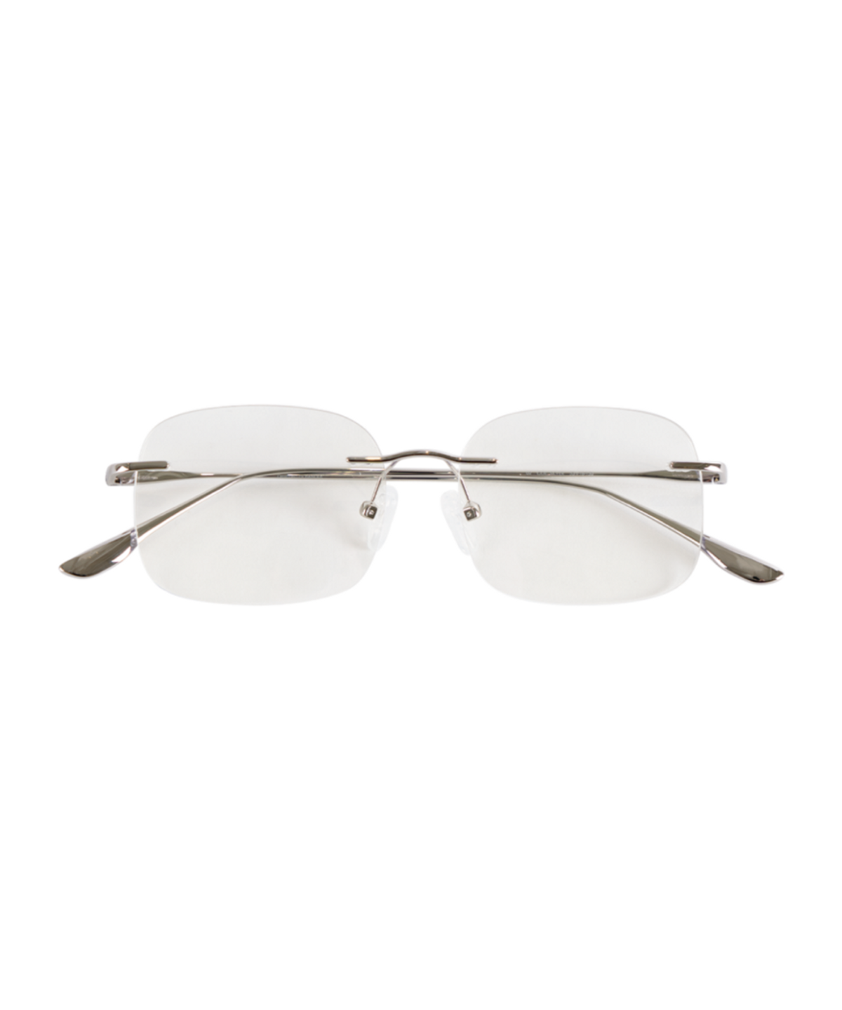 한글(HANGLE EYEWEAR) [블루라이트 차단] 오버사이즈 실버 티탄 스퀘어 무테