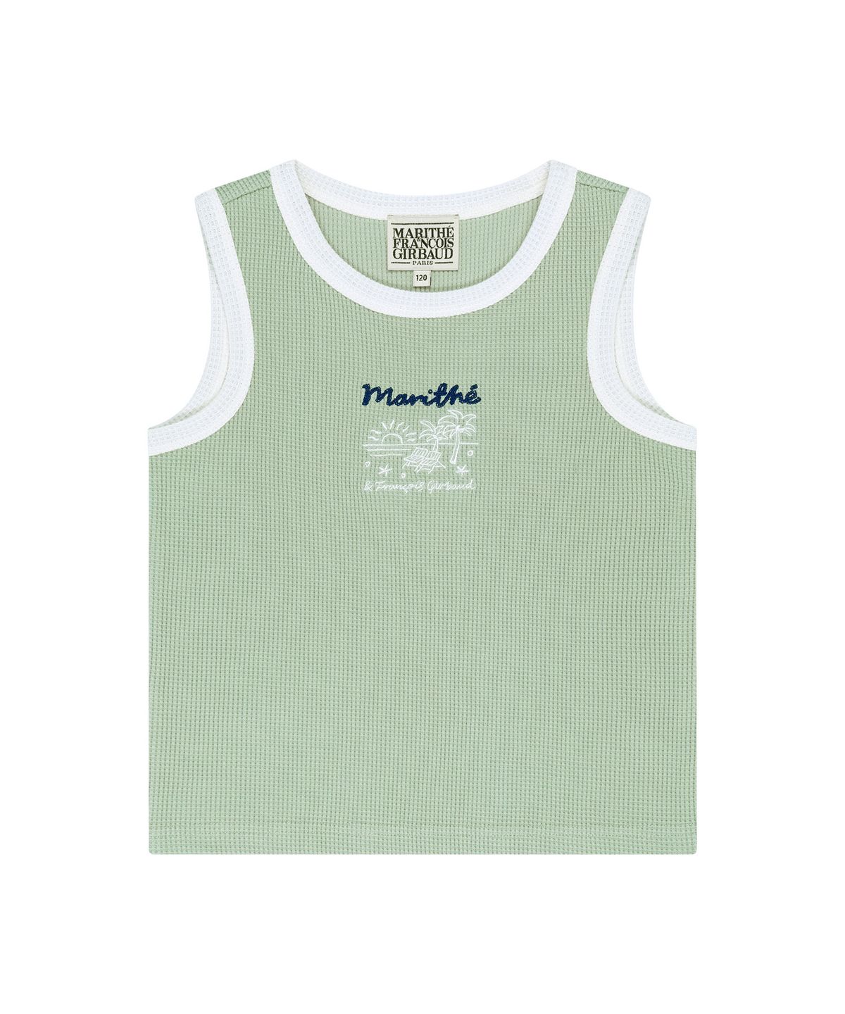 마리떼 키즈(MARITHÉ KIDS) KIDS WAFFLE RINGER SLEEVELESS mint