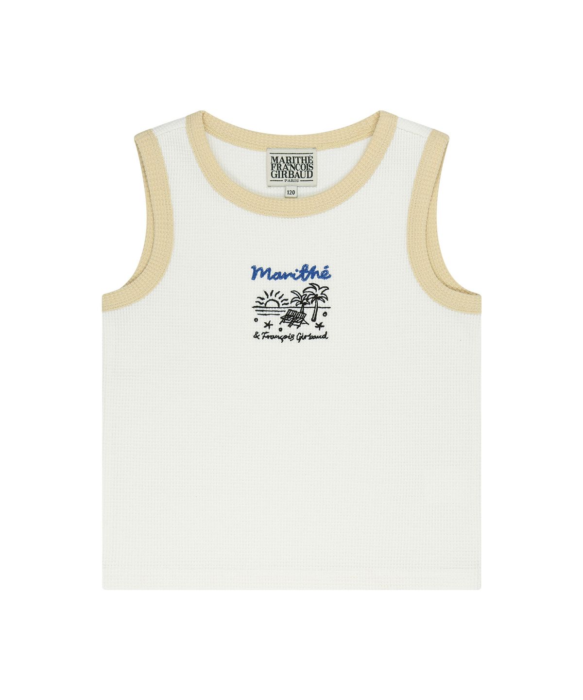 마리떼 키즈(MARITHÉ KIDS) KIDS WAFFLE RINGER SLEEVELESS ivory