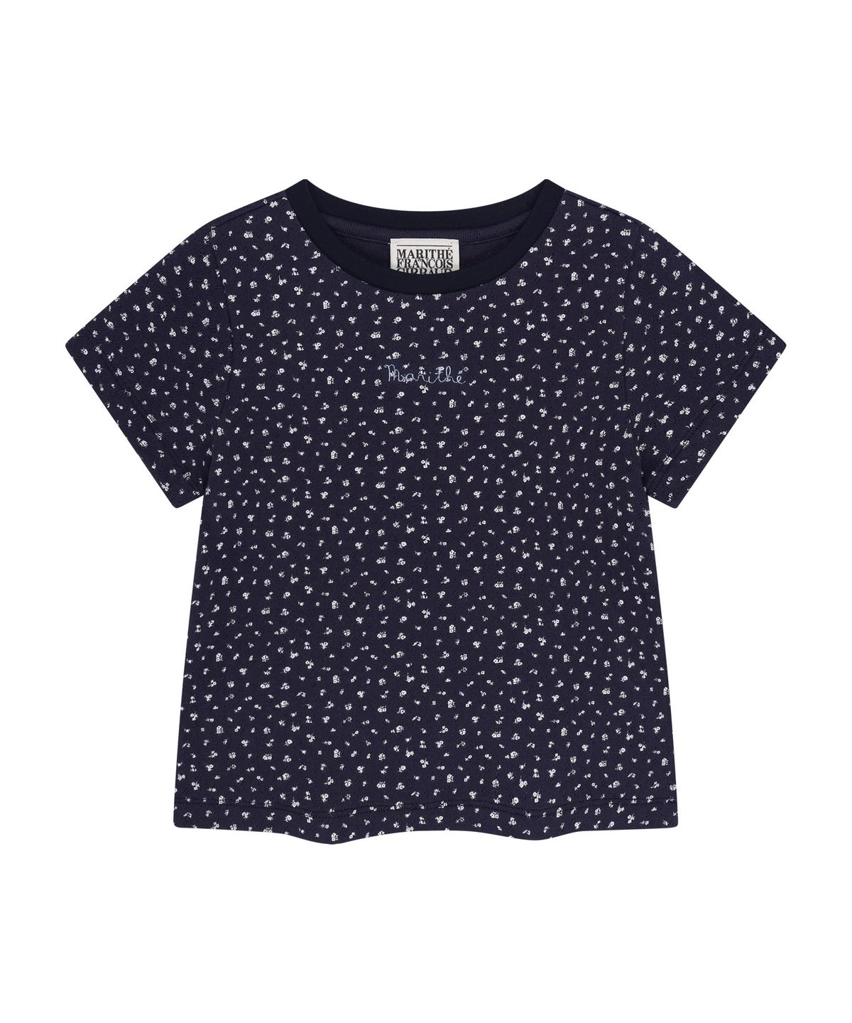 마리떼 키즈(MARITHÉ KIDS) KIDS W ALL OVER FLOWER TEE navy
