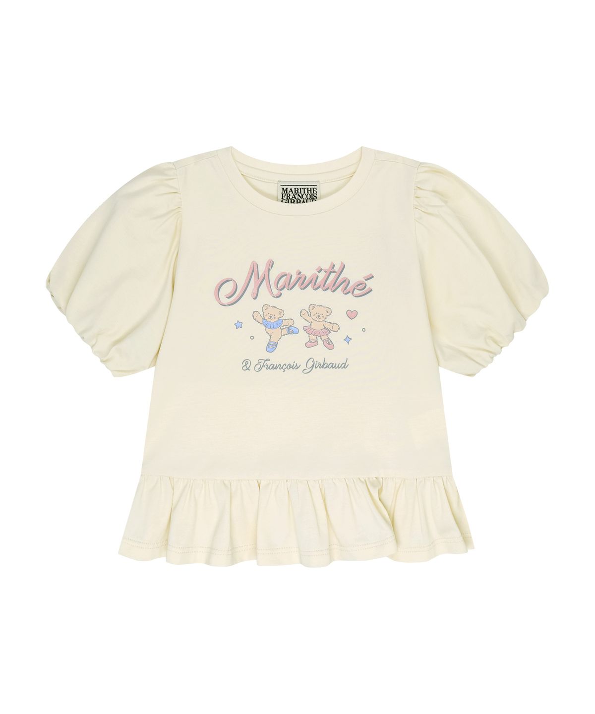 마리떼 키즈(MARITHÉ KIDS) KIDS W BALLOON SLEEVE PEPLUM TEE cream