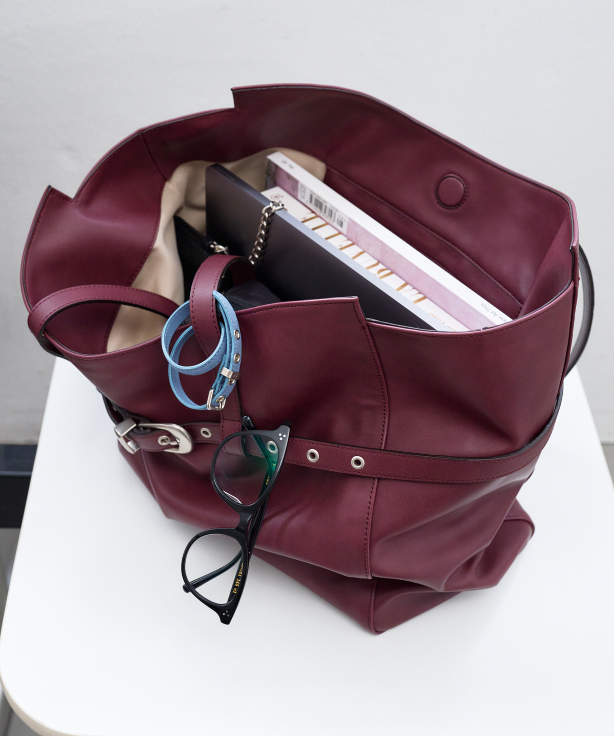 크리스틴프로젝트(CHRISTINE PROJECT) WRAP BELTED SHOULDER BAG LARGE(GRAPE JUICE)