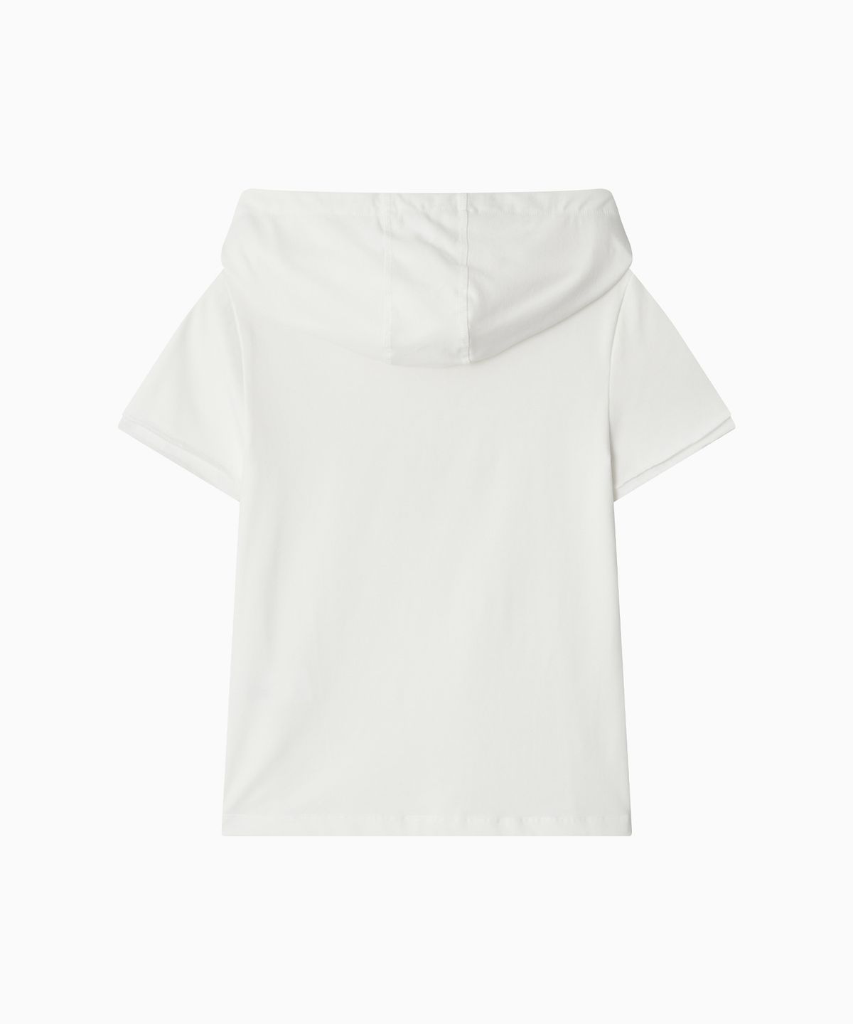 오헤시오(OHESHIO) HOODED LAYERED CAP SLEEVE T-SHIRT, WHITE
