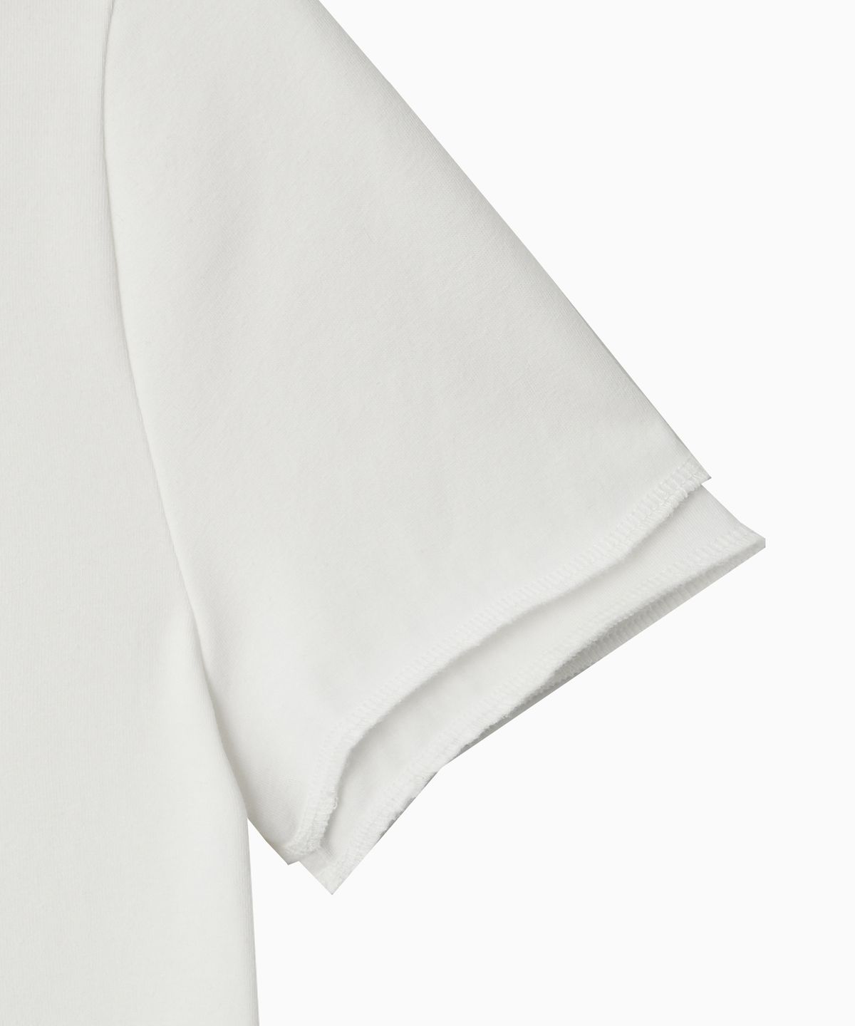 오헤시오(OHESHIO) HOODED LAYERED CAP SLEEVE T-SHIRT, WHITE