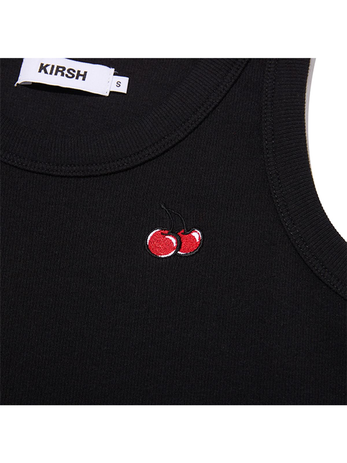 키르시(KIRSH) 스몰 체리 슬림핏 슬리브리스 [블랙]