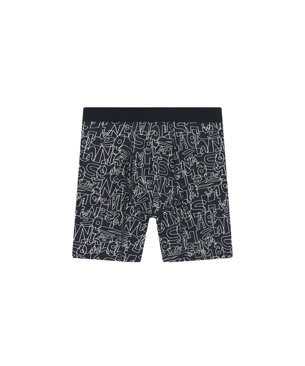 헤인즈(HANES) 컴포트 플렉스 핏 박서 브리프 프린트 블랙 X 블랙