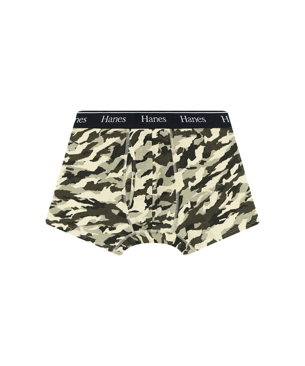 헤인즈(HANES) 오리지널스 박서 브리프 프린트 아미 그린
