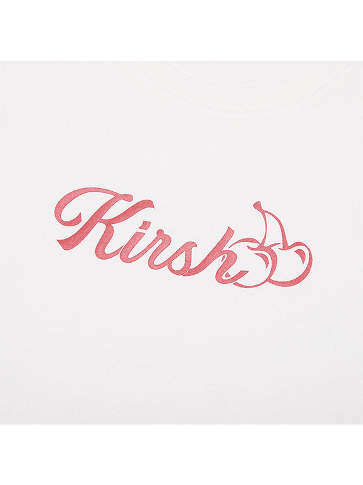 키르시(KIRSH) 워딩 크롭 피그먼트 티셔츠 [화이트]