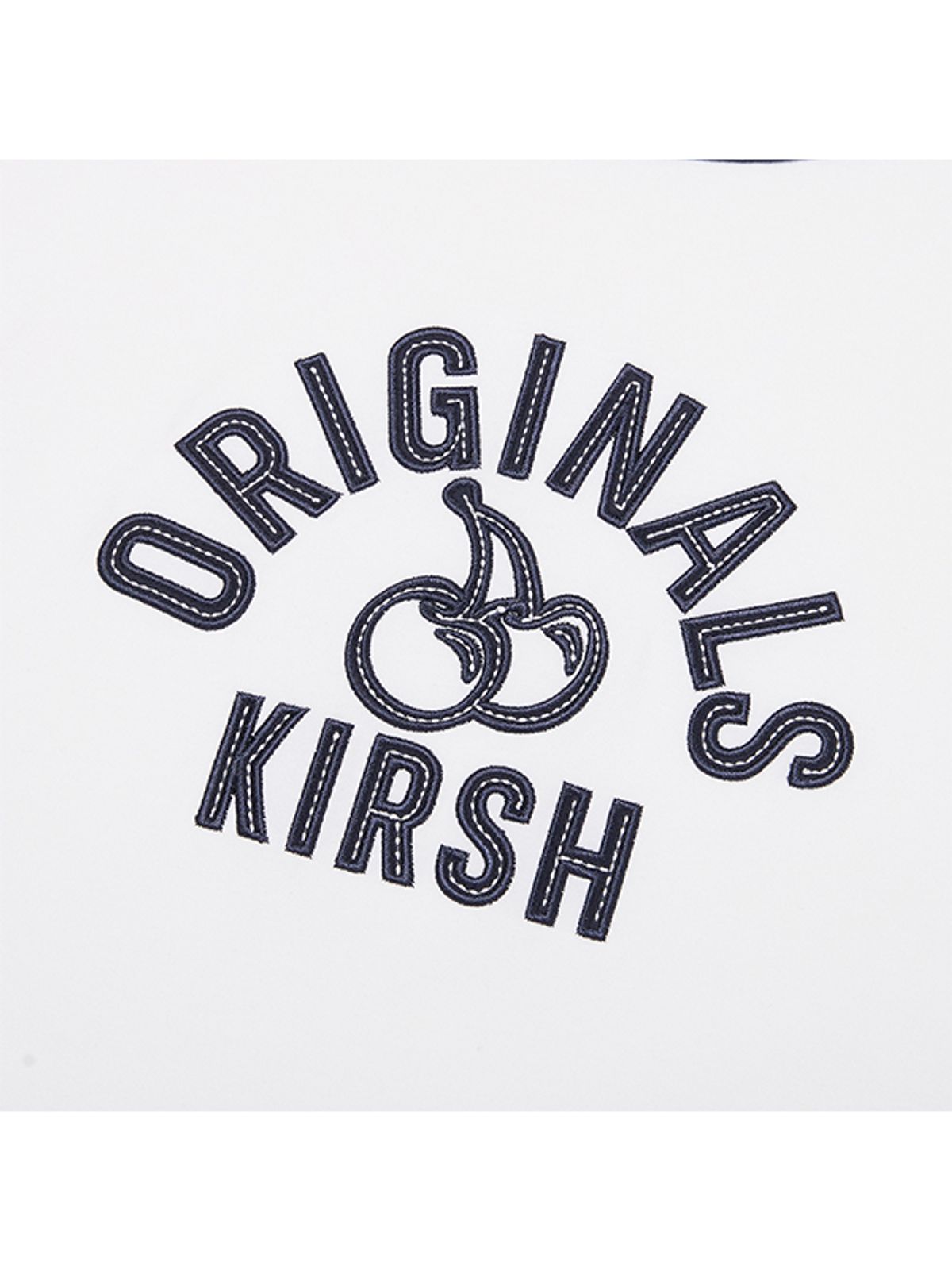 키르시(KIRSH) 아치 체리 배색 아플리케 티셔츠 [화이트]