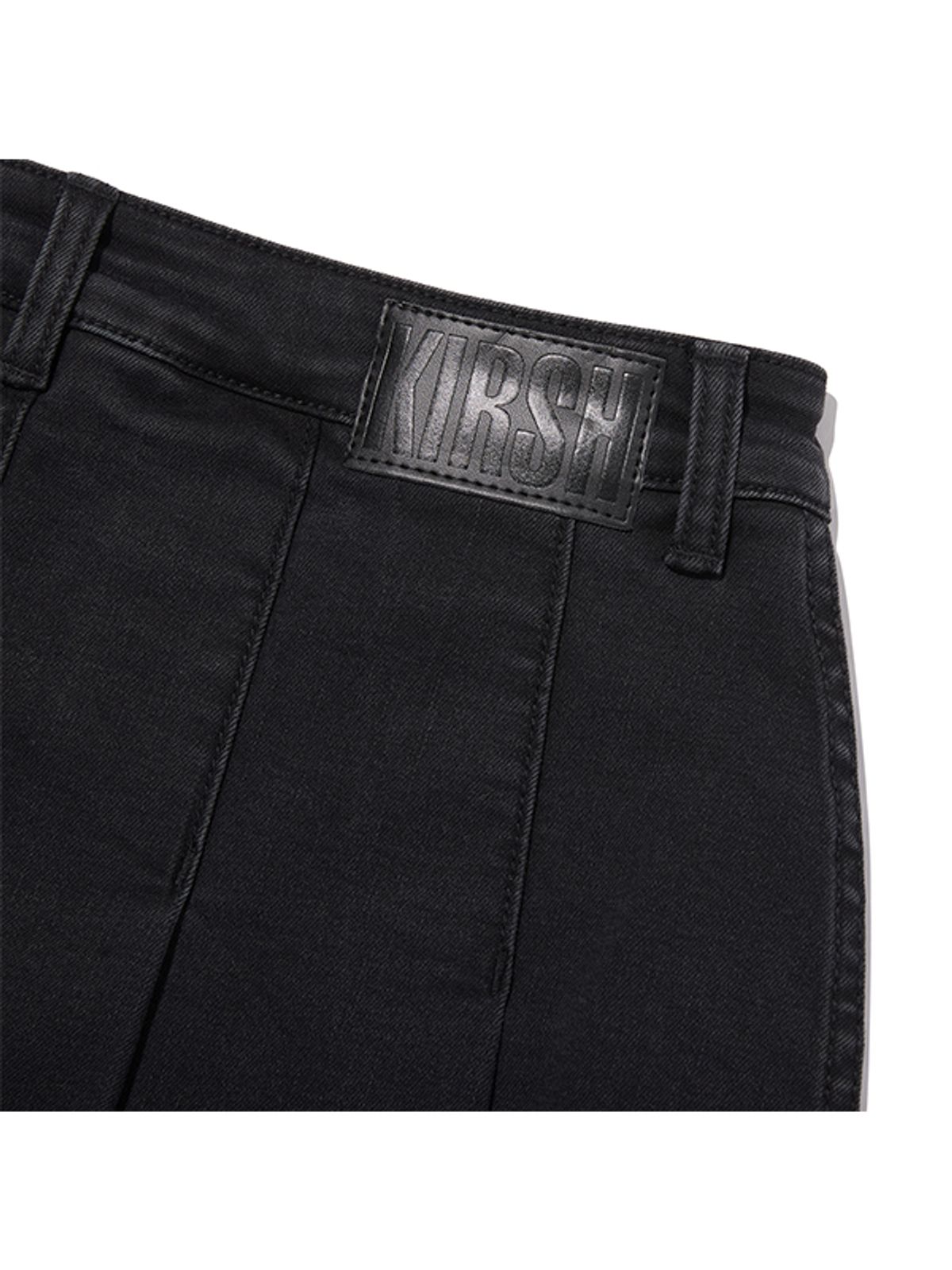 키르시(KIRSH) 키르시 핀턱 데님 스커트 팬츠 [차콜]