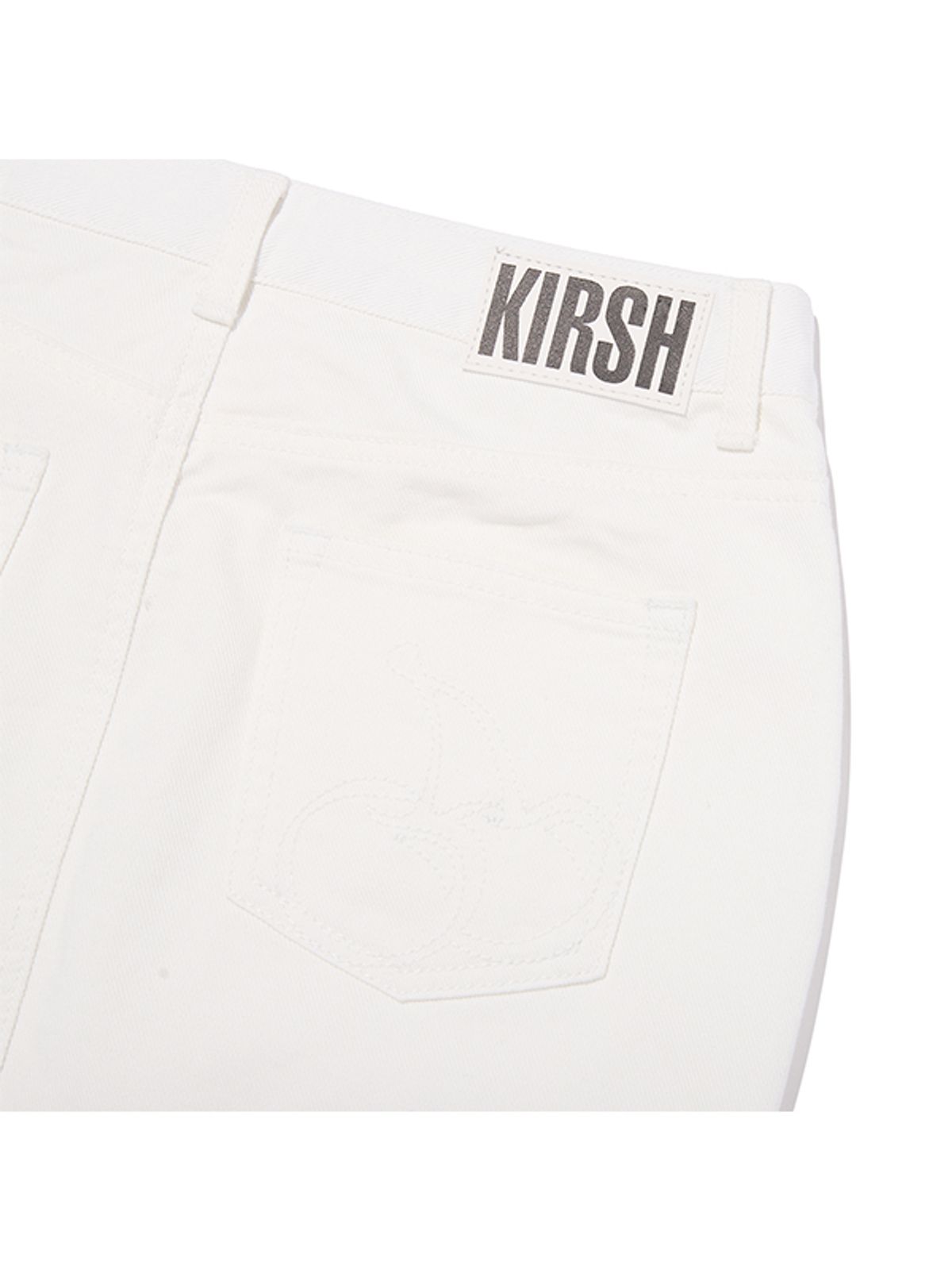 키르시(KIRSH) 키르시 베이직 데님 미니 스커트 [화이트]