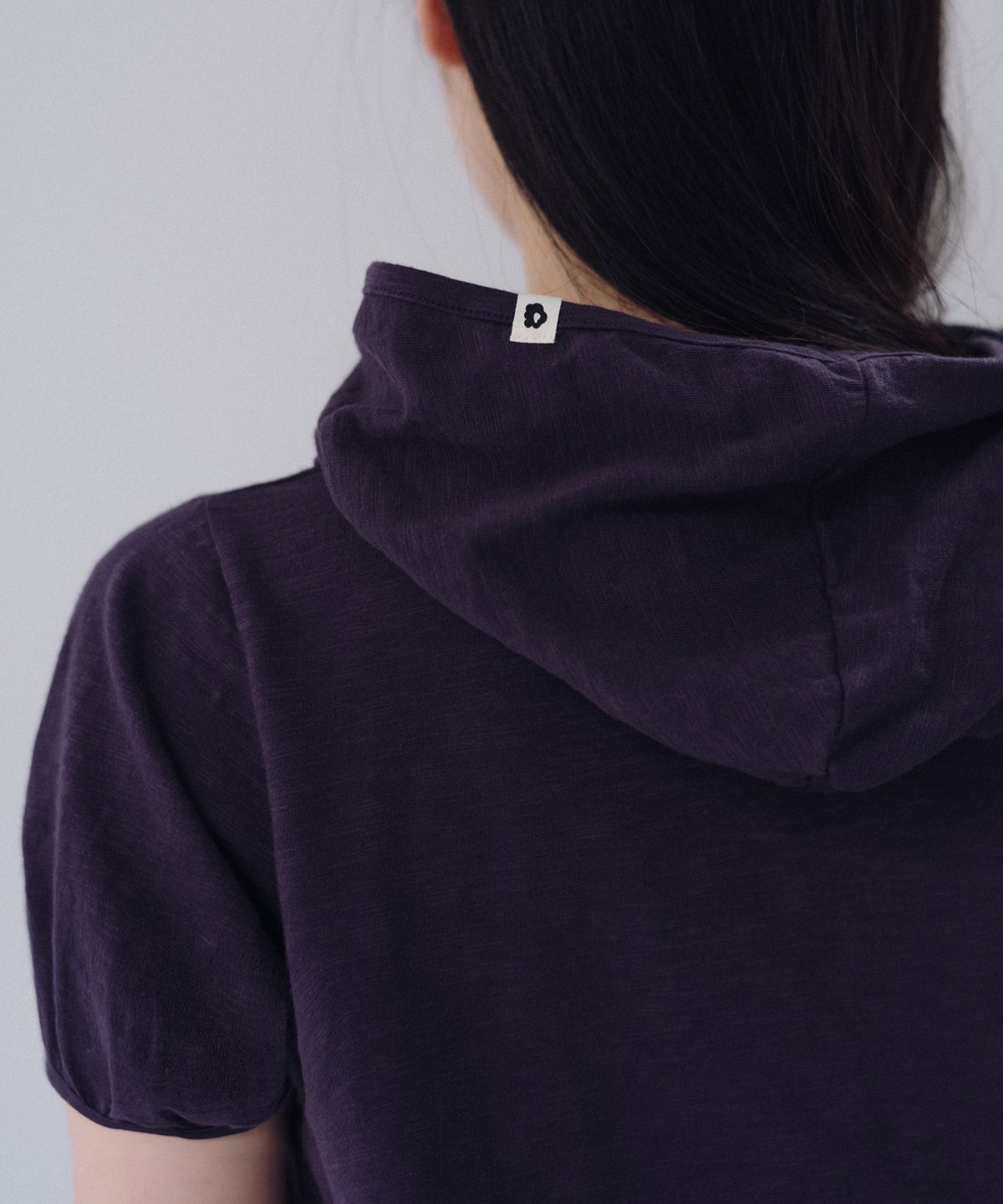 오헤시오(OHESHIO) COWL NECK HOODED TEE, NAVY