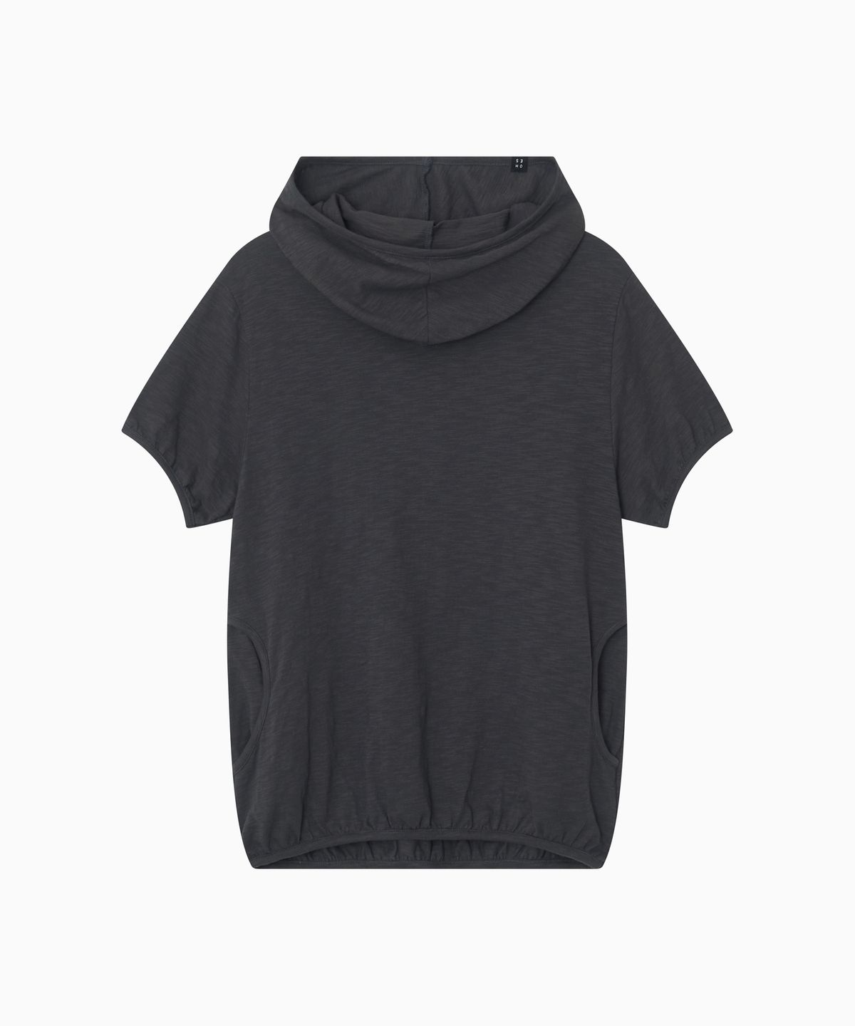 오헤시오(OHESHIO) COWL NECK HOODED TEE, CHARCOAL
