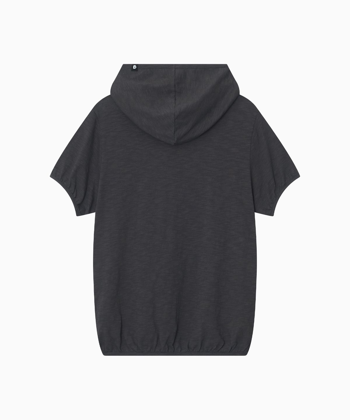 오헤시오(OHESHIO) COWL NECK HOODED TEE, CHARCOAL