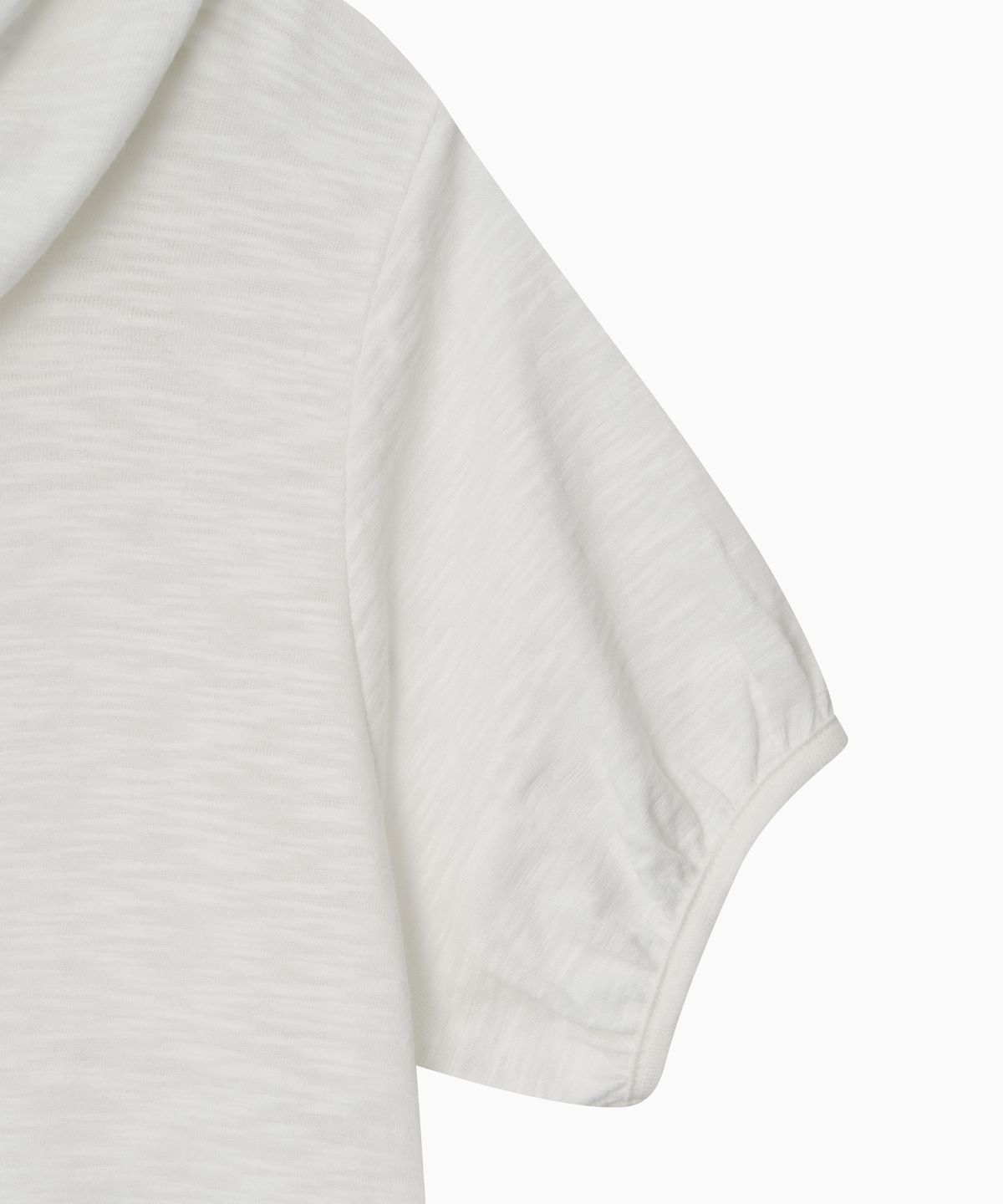 오헤시오(OHESHIO) COWL NECK HOODED TEE, WHITE