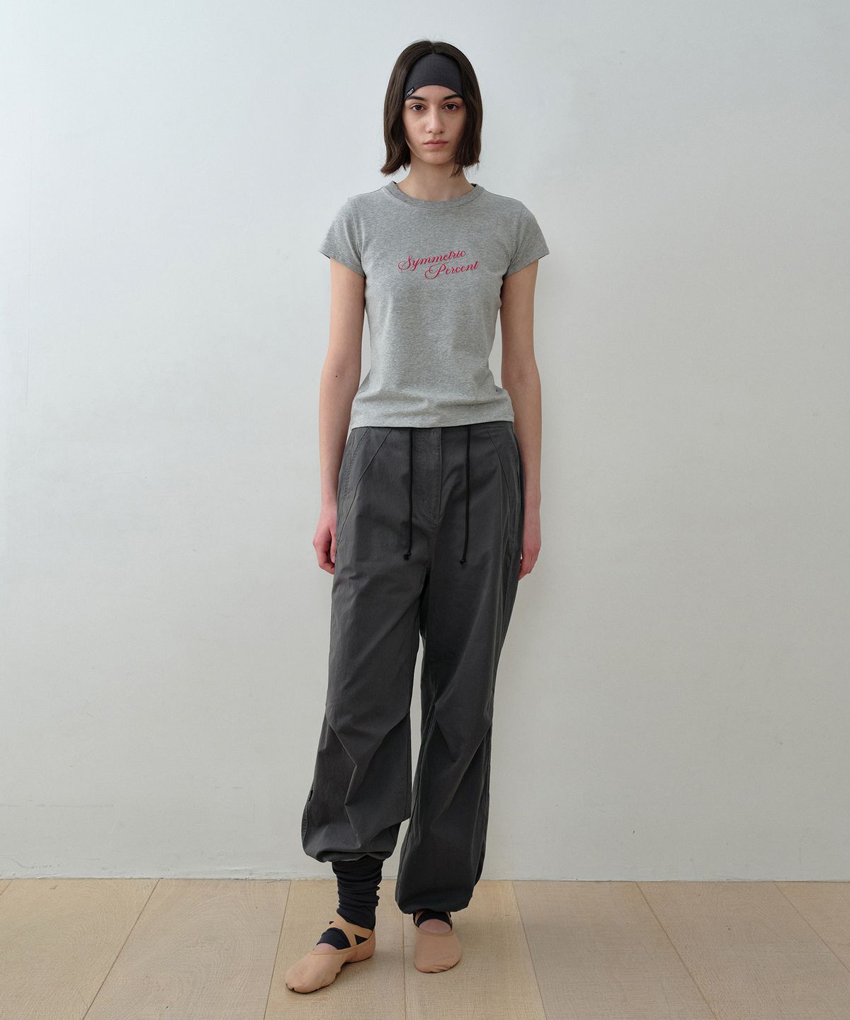 시메트릭 퍼센트(SYMMETRICPERCENT) Logo Lettering TS / Melange Grey