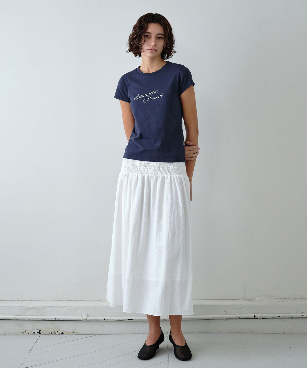 시메트릭 퍼센트(SYMMETRICPERCENT) Logo Lettering TS / Navy