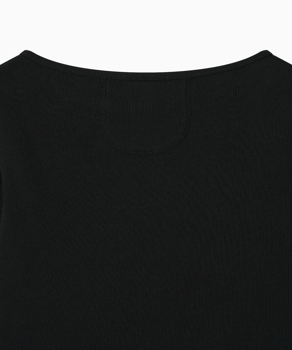 오헤시오(OHESHIO) HENLEY NECK BUTTON LONG SLEEVE, BLACK