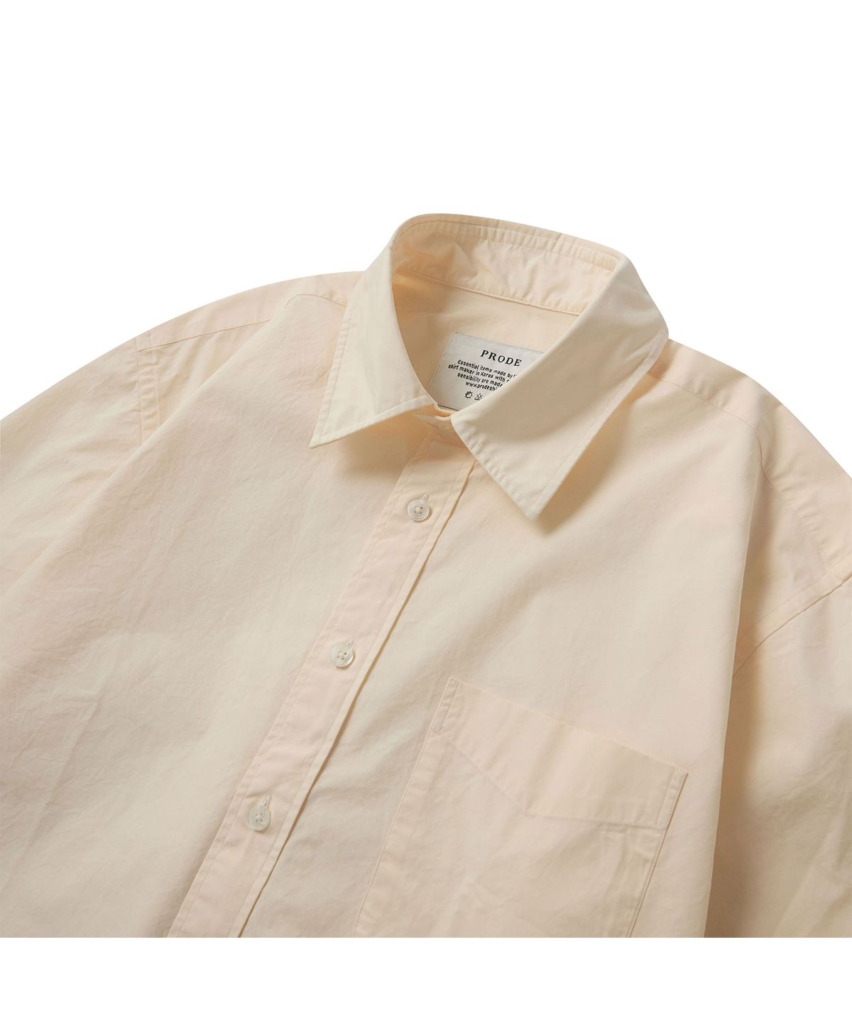 프로드셔츠(PRODESHIRT) [릴렉스]P-960 베네치아 포플린 셔츠 (버터)