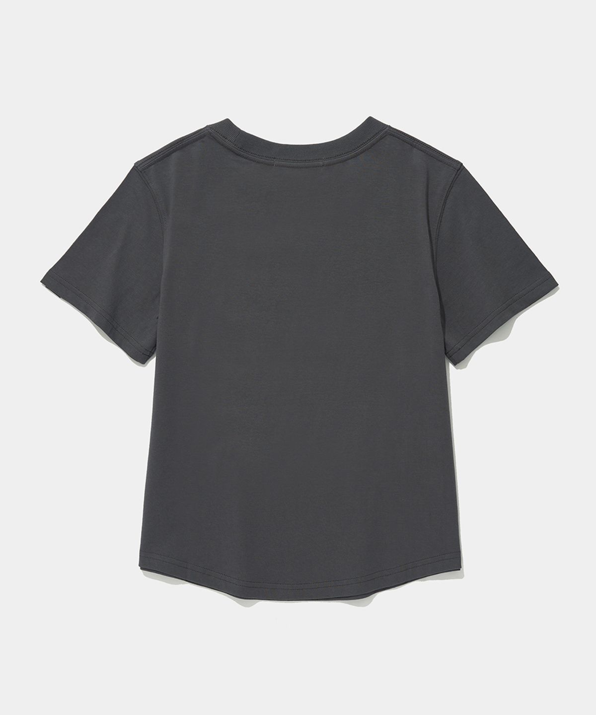 컬럼비아 유니버시티(COLUMBIA UNIVERSITY) UNI WOMEN CURVED SLIM-FIT S/S T-SHIRTS_CHARCOAL