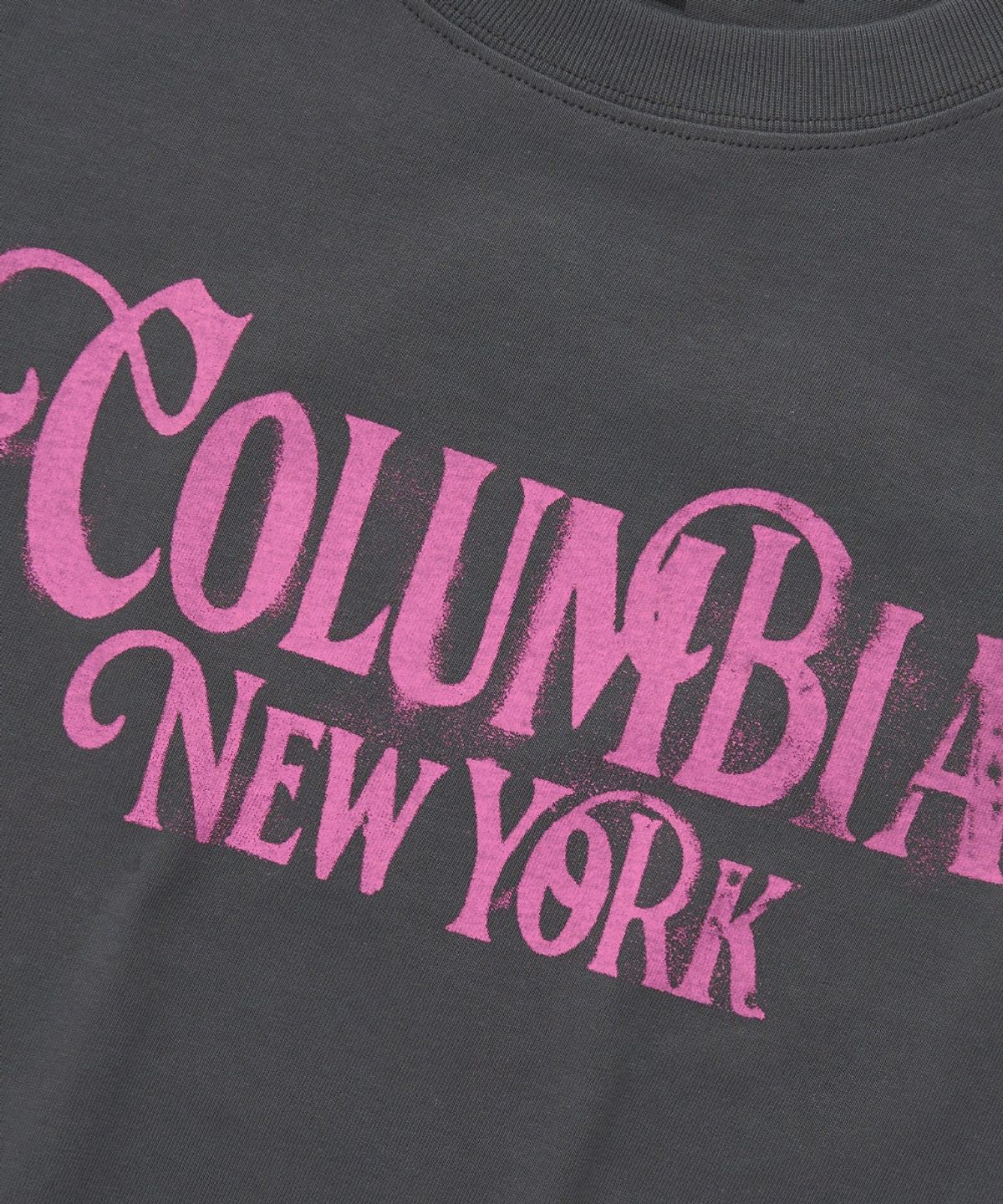 컬럼비아 유니버시티(COLUMBIA UNIVERSITY) UNI WOMEN CURVED SLIM-FIT S/S T-SHIRTS_CHARCOAL