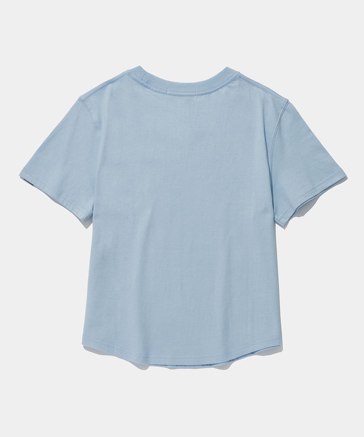 컬럼비아 유니버시티(COLUMBIA UNIVERSITY) UNI WOMEN CURVED SLIM-FIT S/S T-SHIRTS_LIGHT BLUE