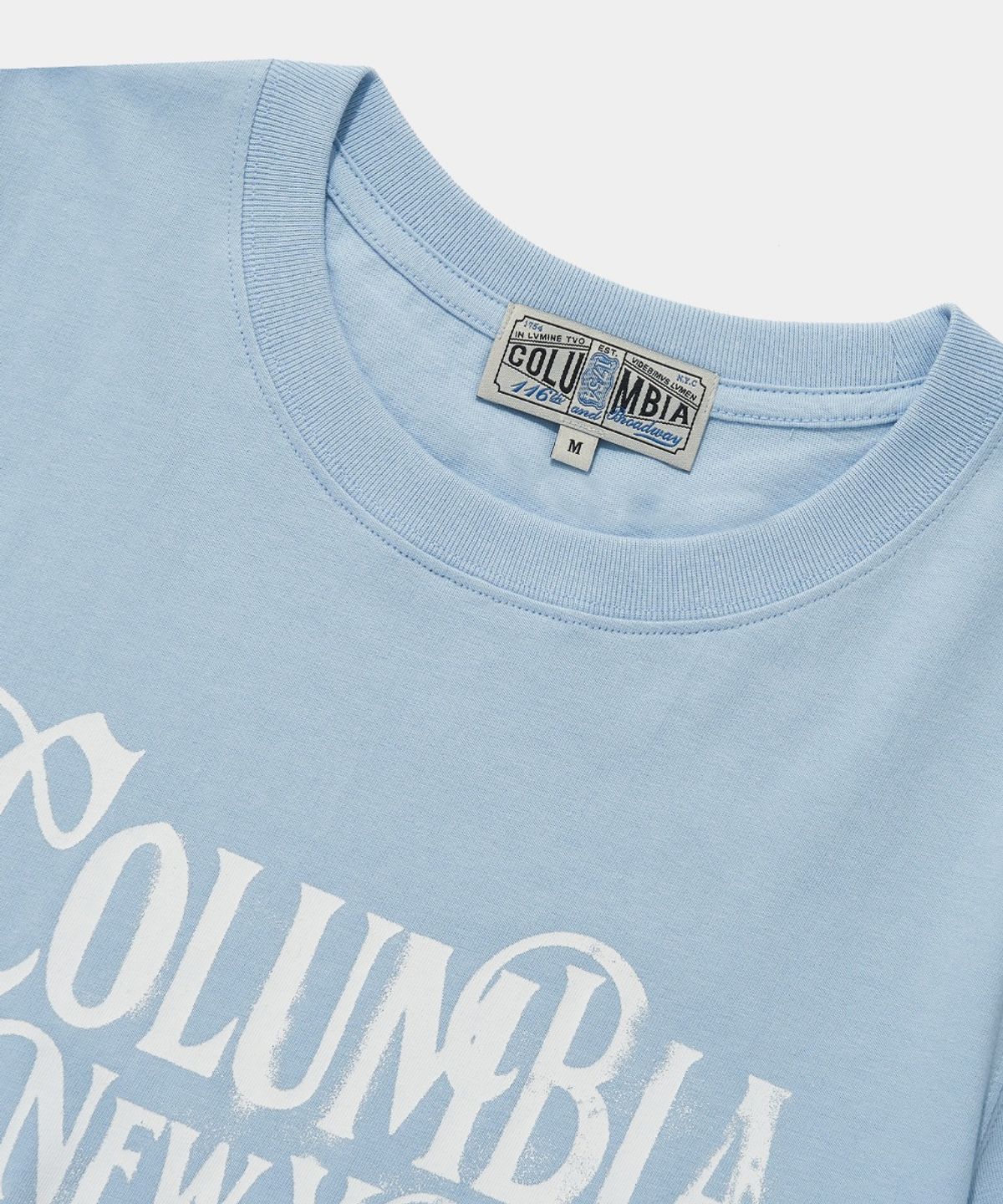 컬럼비아 유니버시티(COLUMBIA UNIVERSITY) UNI WOMEN CURVED SLIM-FIT S/S T-SHIRTS_LIGHT BLUE