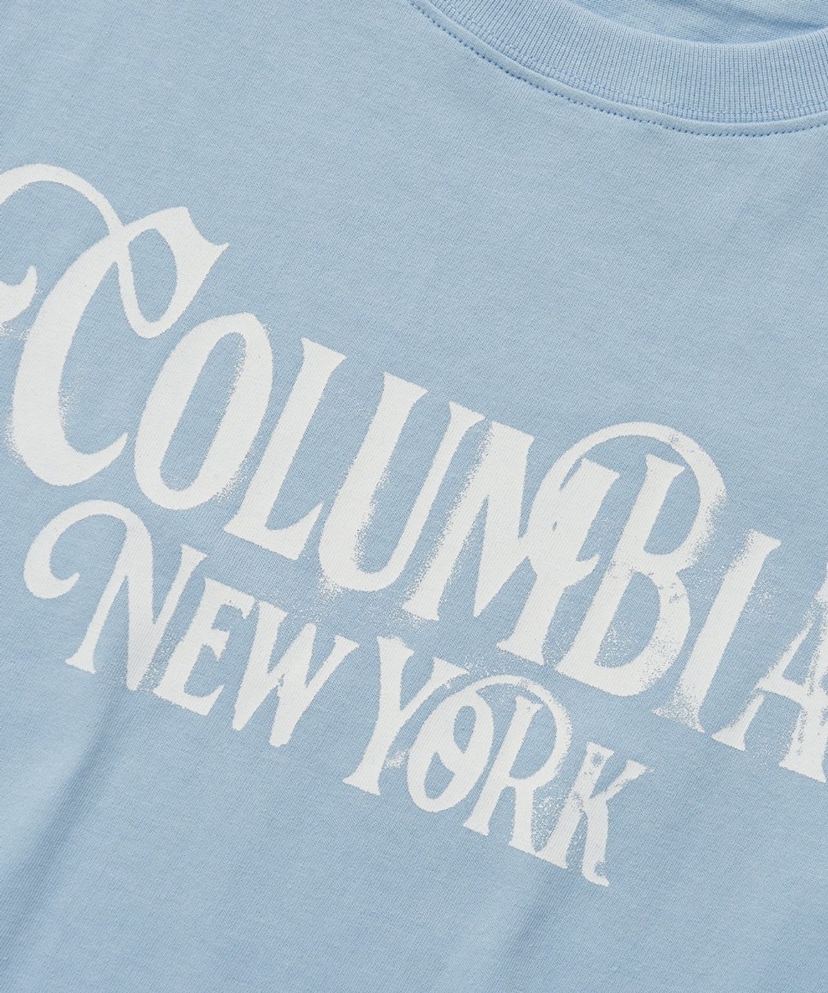 컬럼비아 유니버시티(COLUMBIA UNIVERSITY) UNI WOMEN CURVED SLIM-FIT S/S T-SHIRTS_LIGHT BLUE