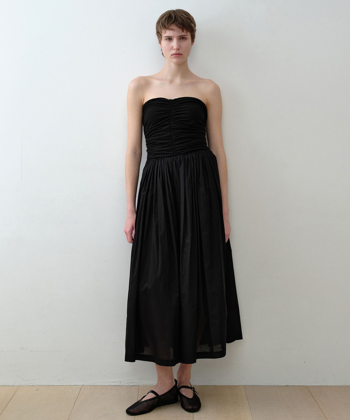 시메트릭 퍼센트(SYMMETRICPERCENT) Multi-Way Long Skirt / Black