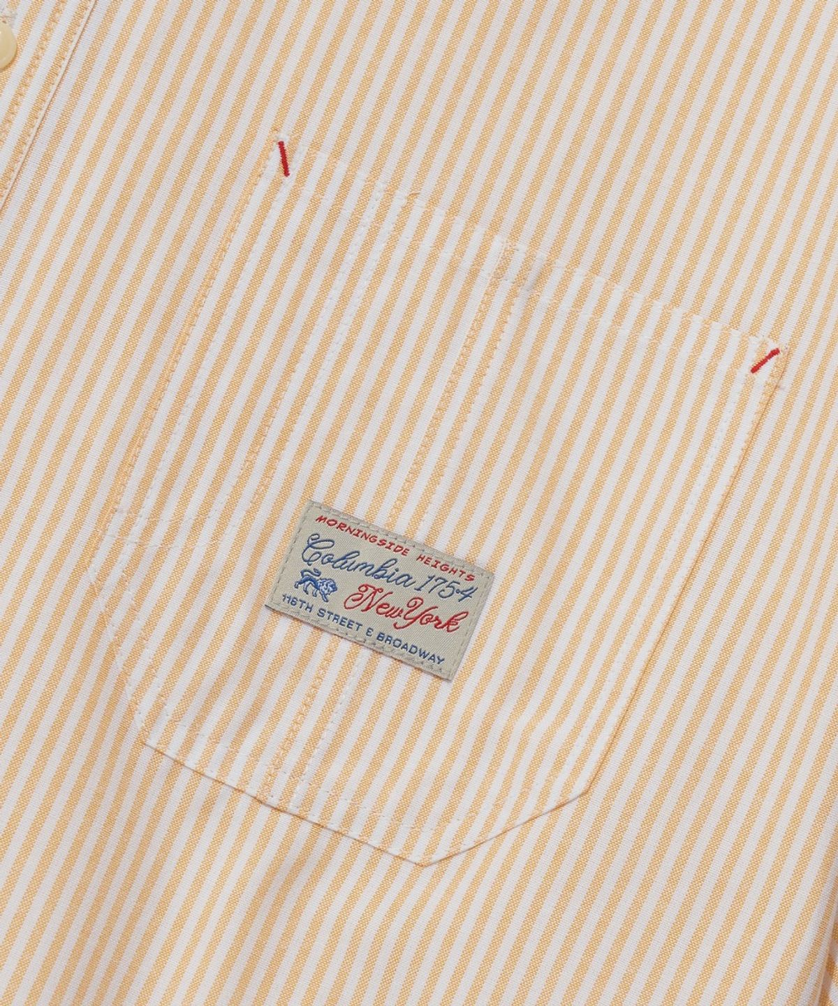 컬럼비아 유니버시티(COLUMBIA UNIVERSITY) SL-LABEL ONE POCKET OXFORD S/S SHIRTS_YELLOW STREETS