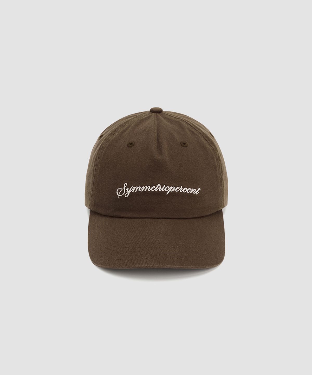 시메트릭 퍼센트(SYMMETRICPERCENT) Logo Lettering Cap / Brown