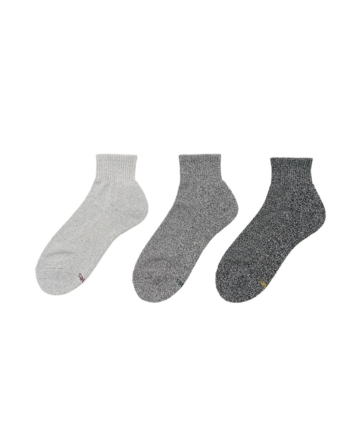헤인즈(HANES) 쿼터 랭스 삭스 3P 모노-톤 멀티