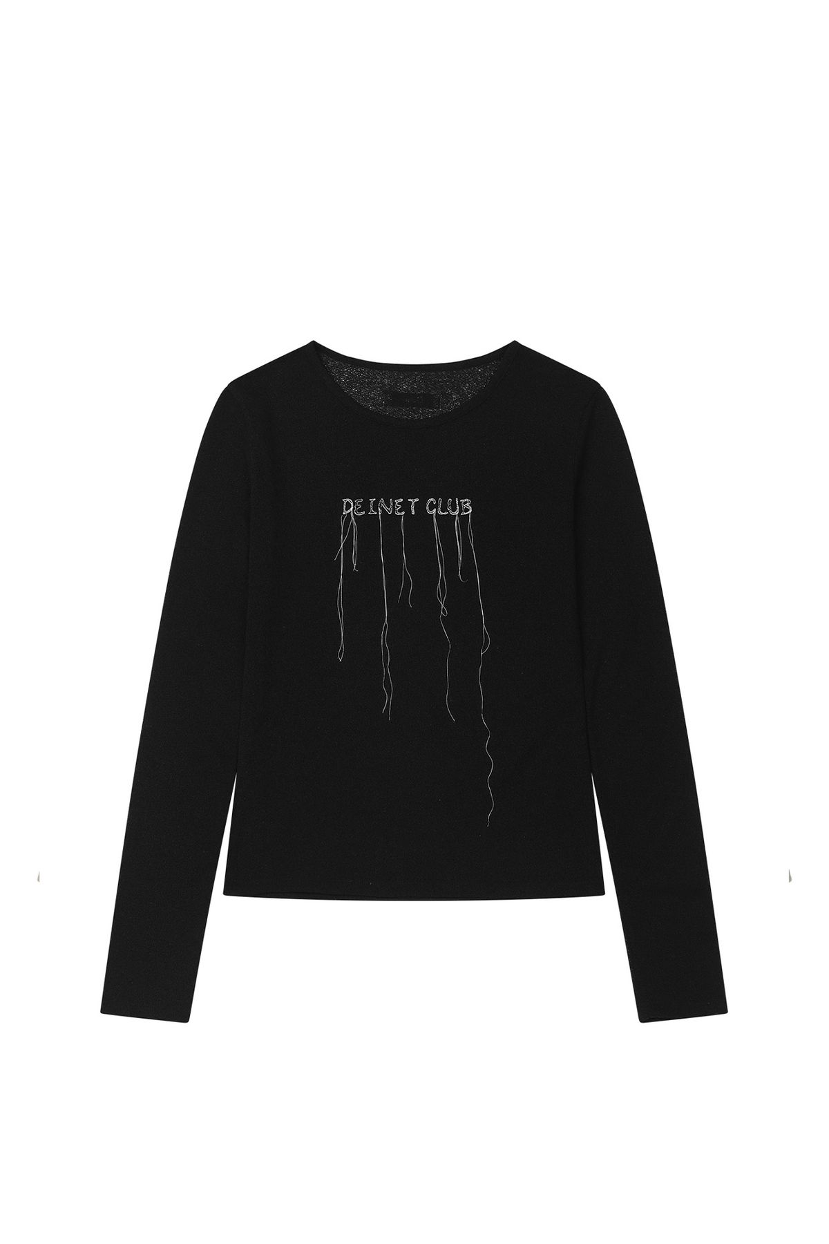 다이닛(DEINET) SHEER LONG SLEEVE IN BLACK