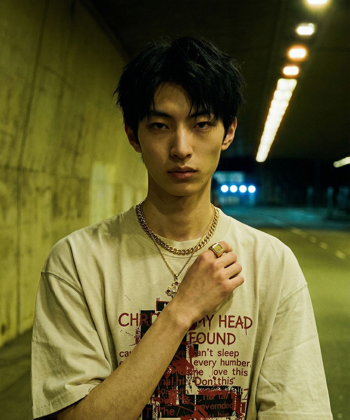 랑가주망(LENGAGEMENT) Not Sorry Salt Wash Crop Short Sleeve T-Shirt (White)