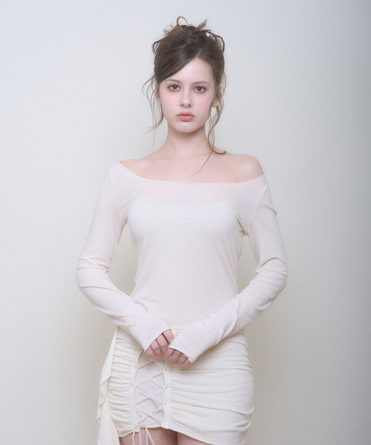 벨리아르(BELLIALEU) VERA CORSET DRESS CREAM