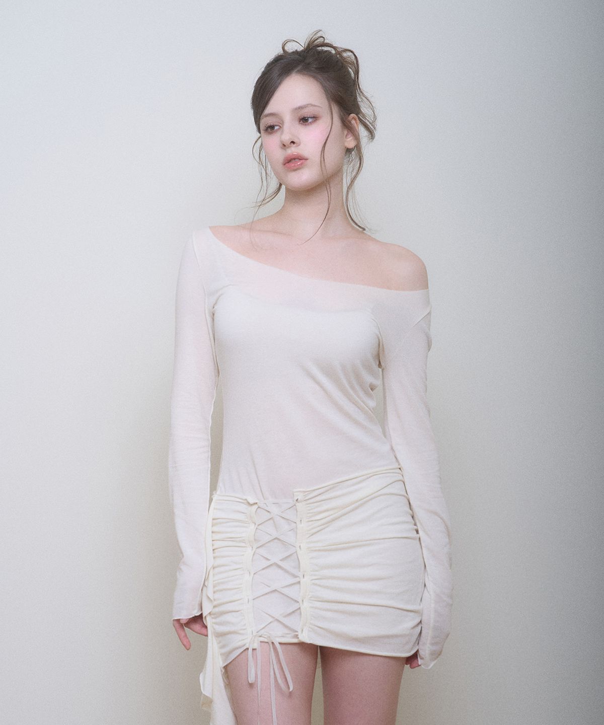 벨리아르(BELLIALEU) VERA CORSET DRESS CREAM
