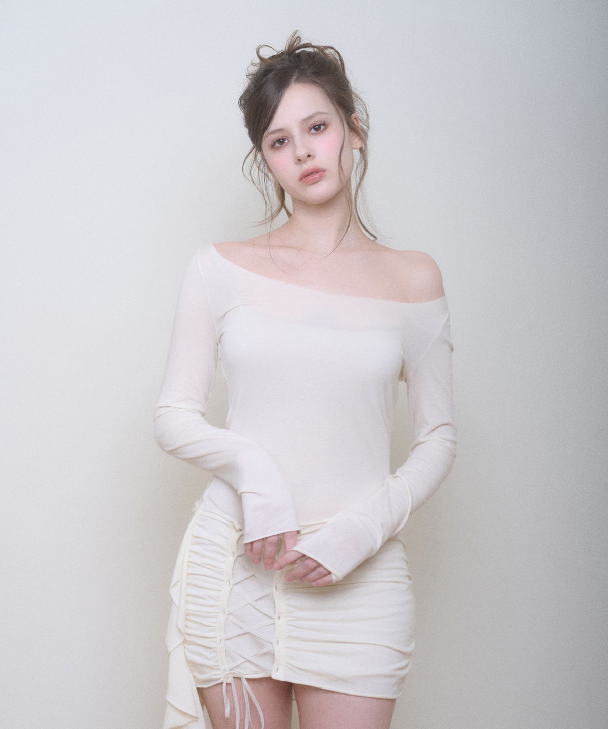 벨리아르(BELLIALEU) VERA CORSET DRESS CREAM